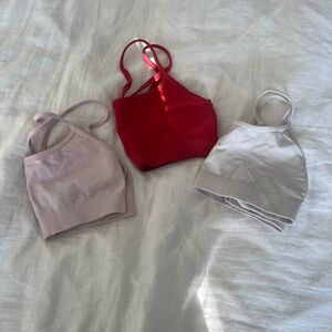 Aritzia Women's Sports BUNDLE Bras - Red, Pink, White
